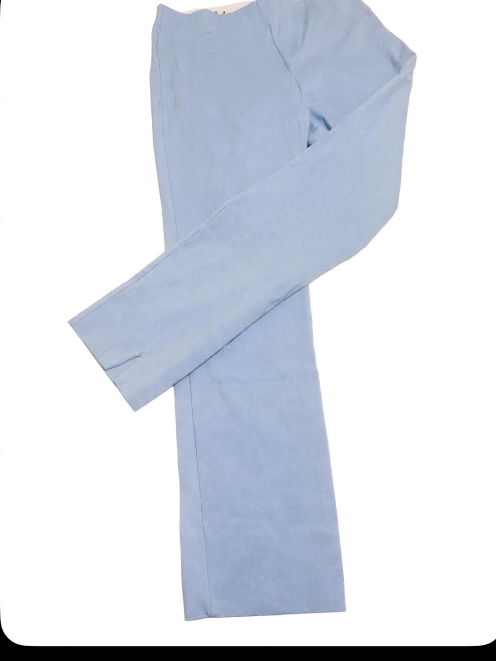 Tailored Straight-Leg Pants in Light Blue